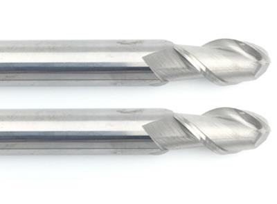 2 Flöten unbeschichtete Hartmetall Schaftfräser für Aluminium Ball